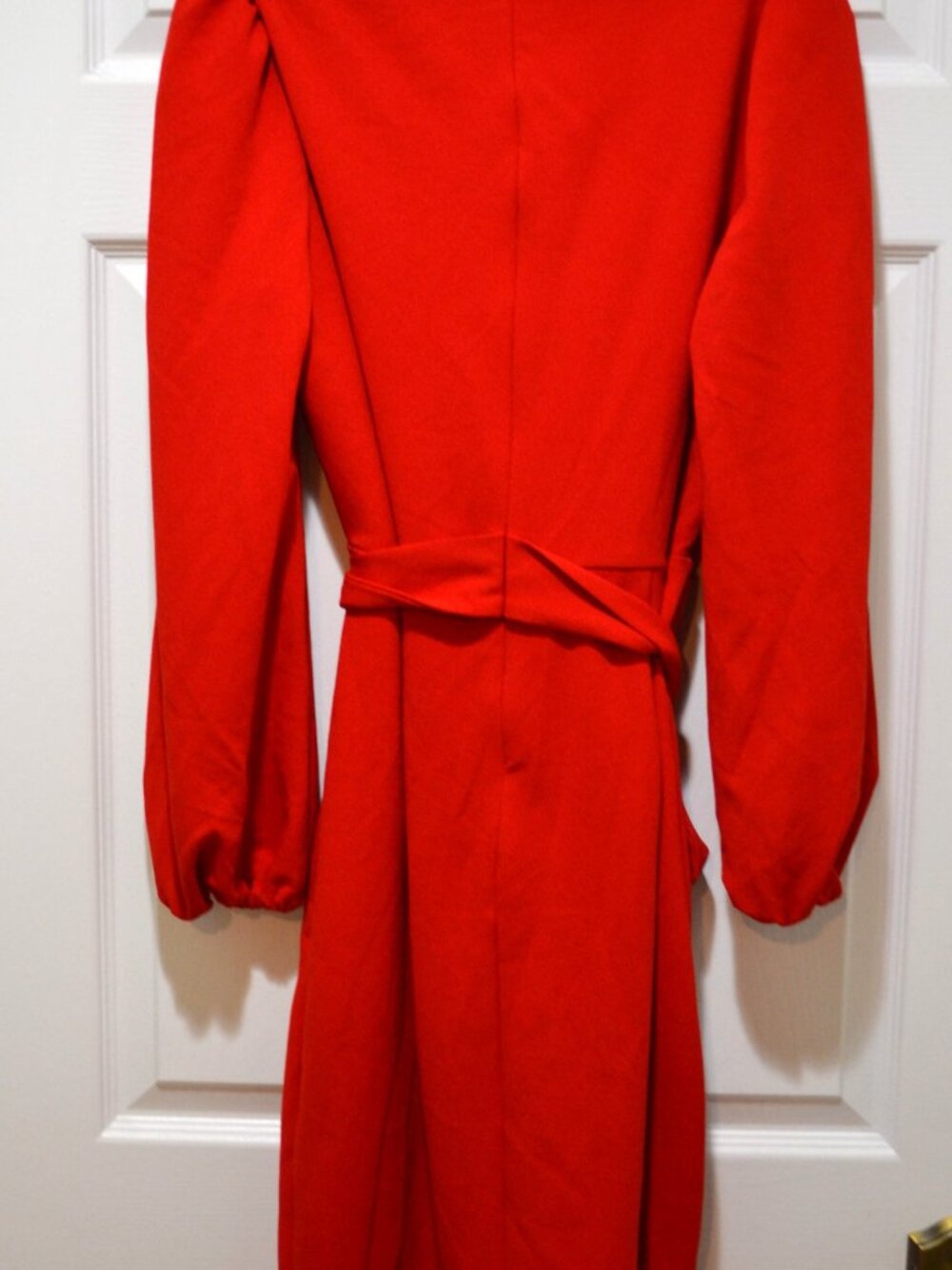 NWT Alexia Admor Beautiful Red Faux Wrap Dress with Waist Sash, Size Medium - Picture 8 of 12